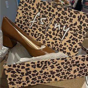 Women's Brown Block Heel Shoes